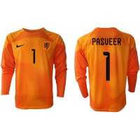 Netherlands Remko Pasveer #1 Goalkeeper Replica Away Shirt World Cup 2022 Long Sleeve